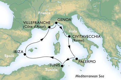 MEDITERRANEAN - Italy, Tunisia, Spain, France
