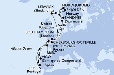 GRAND VOYAGES NORWAY MSC CRUISES