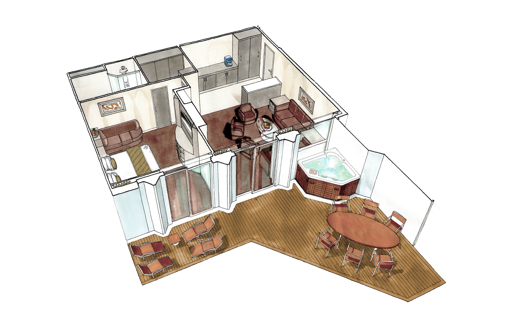 MSC Meraviglia Cabin: Yacht Club Royal Suite 11 3d MSC Meraviglia Cabin: Yacht Club Royal Suite 11 3d