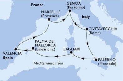 Italy, Spain, France