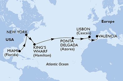 United States, Bermuda, Portugal, Spain